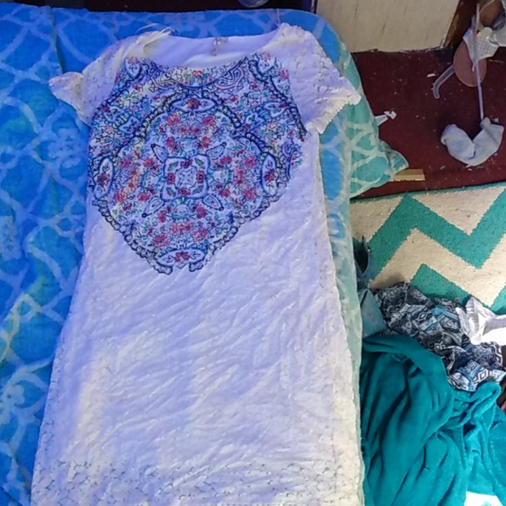 lace dress with flower pattern